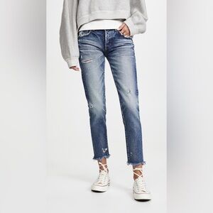 MOUSSY Vintage Distress Ripped Cropped Denim Jeans size 26